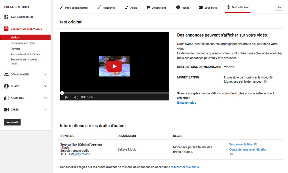 youtube des annonces peuvent s'afficher sur votre vidéo